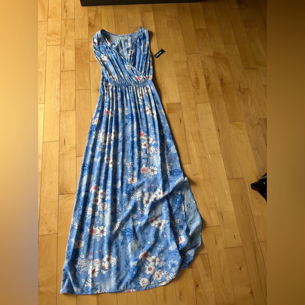 Old Navy Blue Floral Maxi Dress